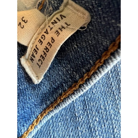 Madewell The Perfect Vintage Jean size 32 Distressed destroyed Stretch Fray - Picture 3 of 10